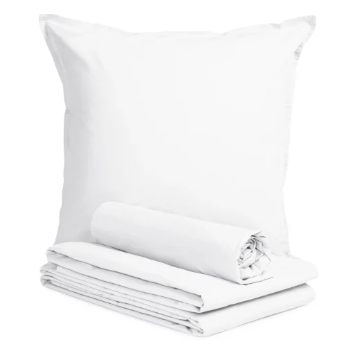 Au Printemps Paris Spannbetttuch 140 X 190 Cm  Textil/ 140 X 190 Cm - Baumwoll-Perkal Gewaschen - Weis New