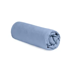 Au Printemps Paris Spannbetttuch 180 X 200 Cm  Textil Blau / 180 X 200 Cm - Leinen Gewaschen - Himmelblau Best Sale