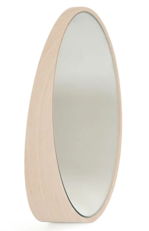 Harto Spiegel Odilon Medium Glas Holz Natur / O 40 Cm - Eiche Best Sale