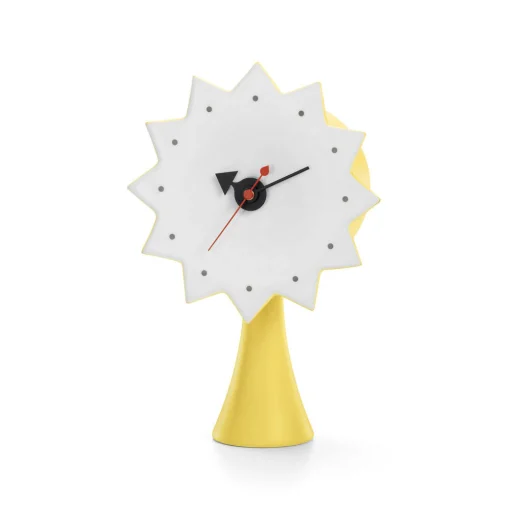 Vitra Standuhr Ceramic Clocks - Model #2 Keramik Gelb / By George Nelson, 1953 - Gelb - Weis Fashion