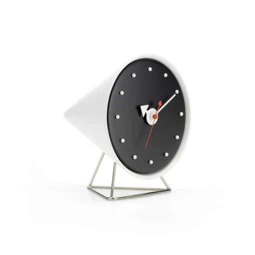 Vitra Standuhr Desk Clocks - Cone Clock Plastikmaterial Weis / By George Nelson, 1947-1953 - Schwarz - Weis Best Sale