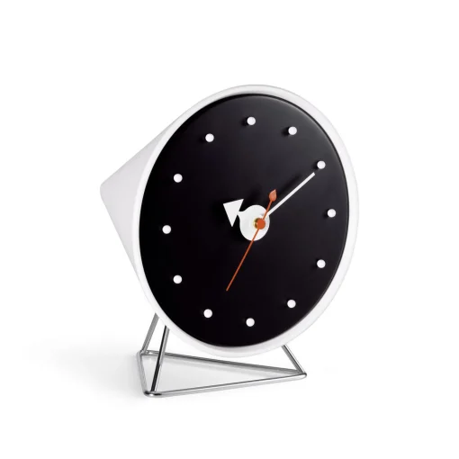 Vitra Standuhr Desk Clocks - Cone Clock Plastikmaterial Weis / By George Nelson, 1947-1953 - Schwarz - Weis Best Sale