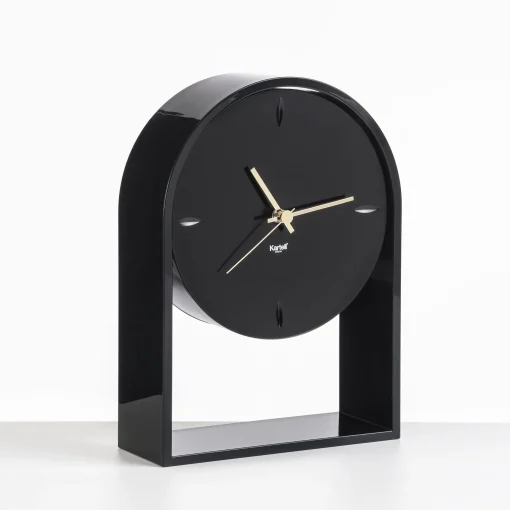 Kartell Standuhr L'Air Du Temps Plastikmaterial Schwarz / H 30 Cm - Gold - Schwarz Store