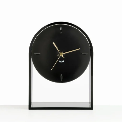 Kartell Standuhr L'Air Du Temps Plastikmaterial Schwarz / H 30 Cm - Gold - Schwarz Store