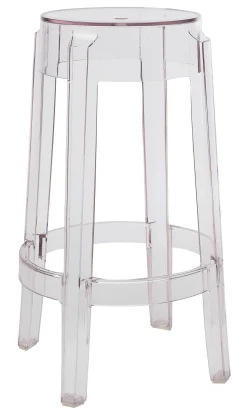 Kartell Stapelbarer Barhocker Charles Ghost Plastikmaterial Transparent 65 Cm - Kristall Discount