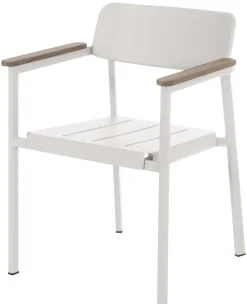 Emu Stapelbarer Sessel Shine Metall Weis - Teak - Weis Outlet