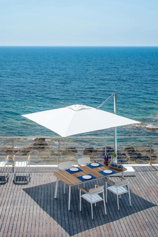 Emu Stapelbarer Sessel Shine Metall Weis - Teak - Weis Outlet