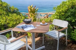Emu Stapelbarer Sessel Shine Metall Weis - Teak - Weis Outlet