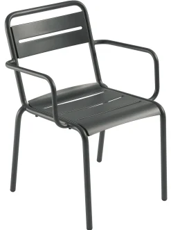 Emu Stapelbarer Sessel Star Metall / Metall - Alteisen/  Matt Fashion