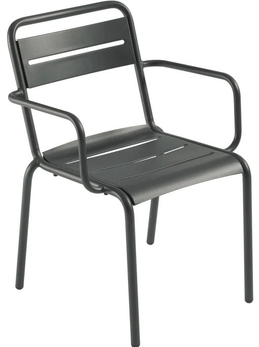 Emu Stapelbarer Sessel Star Metall / Metall - Alteisen/  Matt Fashion