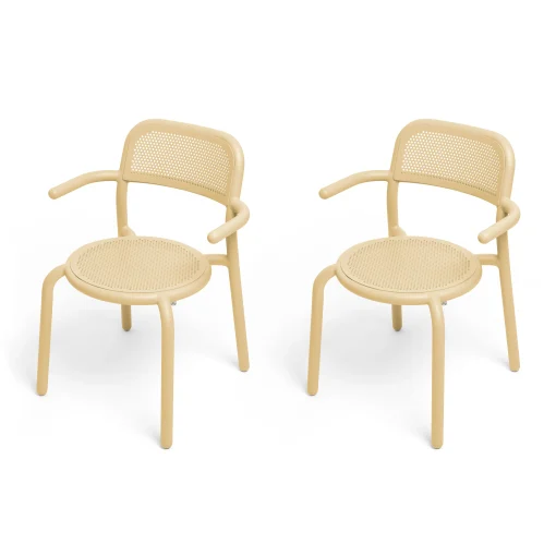 Fatboy Stapelbarer Sessel Toni Metall Beige / Fur Toni-Stuhl & Sessel - 2Er-Set - Sand-Beige Flash Sale