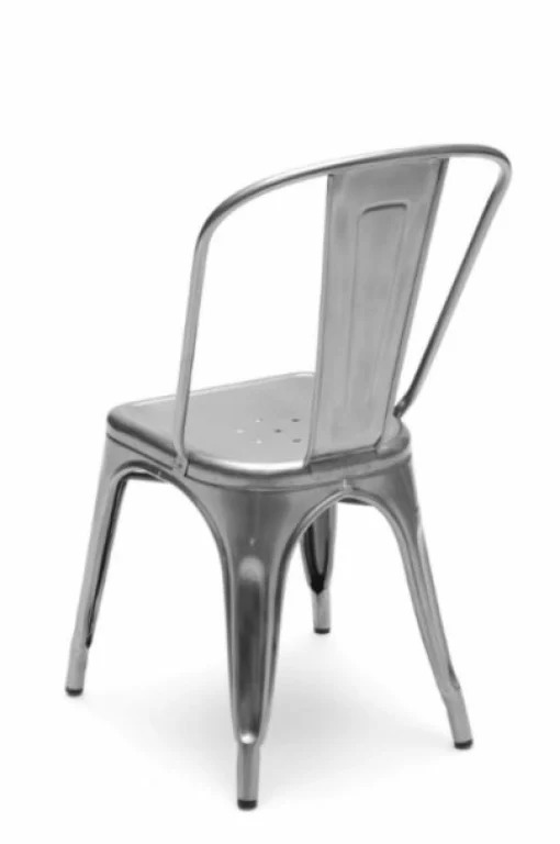 Tolix Stapelbarer Stuhl A Outdoor Grau Silber Metall / Edelstahl - Fur Den Außeneinsatz - Rohstahl/ Glanzlackiert Sale