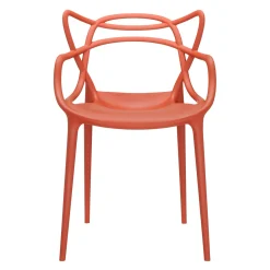 Kartell Stapelbarer Stuhl Masters Plastikmaterial Rot - Rostorange Discount
