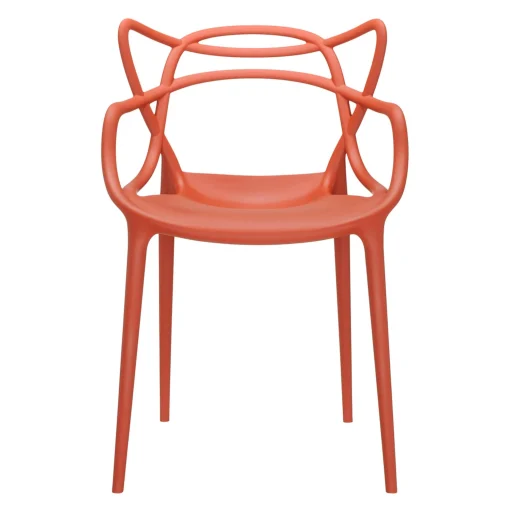 Kartell Stapelbarer Stuhl Masters Plastikmaterial Rot - Rostorange Discount