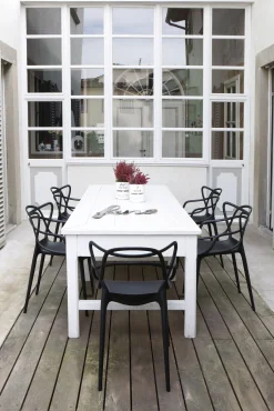 Kartell Stapelbarer Stuhl Masters Plastikmaterial Rot - Rostorange Discount
