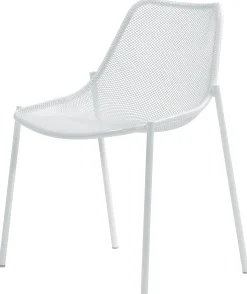 Emu Stapelbarer Stuhl Round Metall- Weis Cheap
