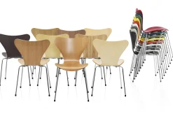 Fritz Hansen Stapelbarer Stuhl Serie 7 Holz Natur Holz Natur - Eiche New