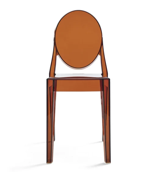Kartell Stapelbarer Stuhl Victoria Ghost Plastikmaterial Orange Braun / Polycarbonat 2.0 - Amber Cheap
