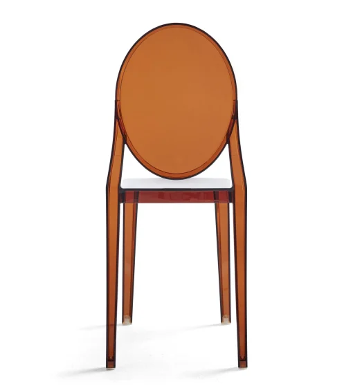 Kartell Stapelbarer Stuhl Victoria Ghost Plastikmaterial Orange Braun / Polycarbonat 2.0 - Amber Cheap