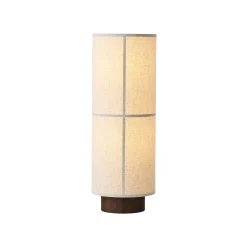 Menu Stehleuchte Hashira Low Textil Beige / O 30 X H 83 Cm - Leinen - Beige Brut - Eiche Dunkel Online