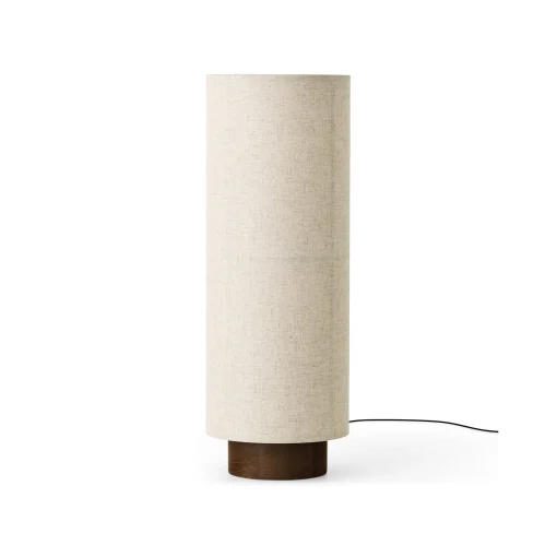 Menu Stehleuchte Hashira Low Textil Beige / O 30 X H 83 Cm - Leinen - Beige Brut - Eiche Dunkel Online