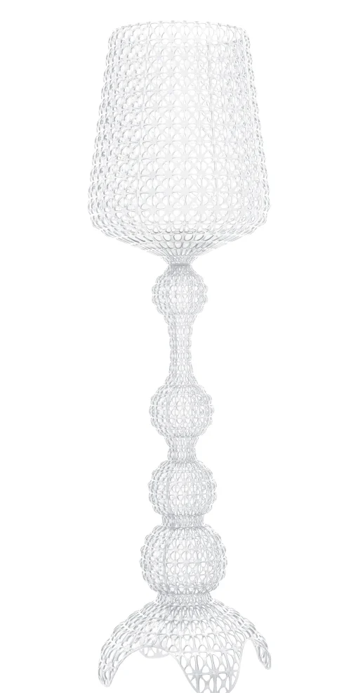 Kartell Stehleuchte Kabuki Indoor Plastikmaterial Transparent / Led - H 165 Cm - Kristall Flash Sale