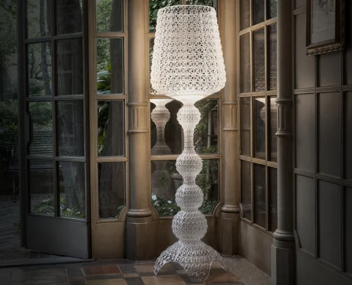 Kartell Stehleuchte Kabuki Indoor Plastikmaterial Transparent / Led - H 165 Cm - Kristall Flash Sale