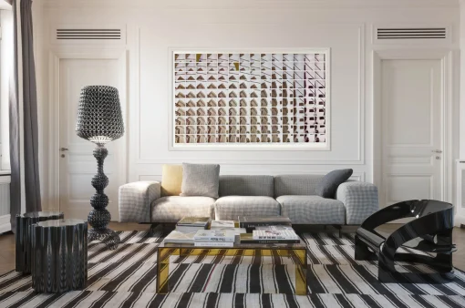 Kartell Stehleuchte Kabuki Indoor Plastikmaterial Transparent / Led - H 165 Cm - Kristall Flash Sale