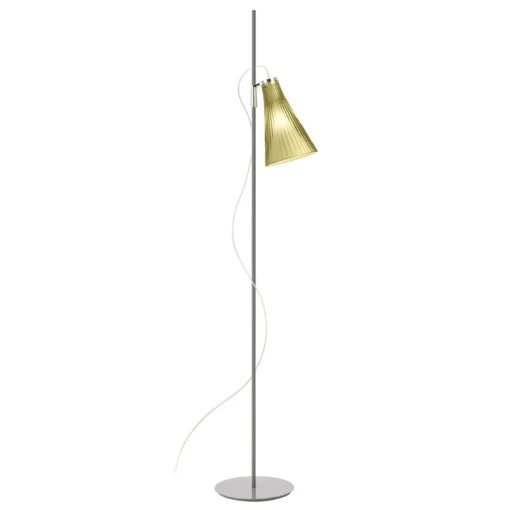 Kartell Stehleuchte K-Lux Plastikmaterial Grun / H 165 Cm - Lampenschirm Hohenverstellbar - Grau - Grun Outlet