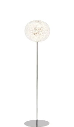Kartell Stehleuchte Planet Plastikmaterial Transparent Metall / Led - H 130 Cm - Kristall - Silber Store
