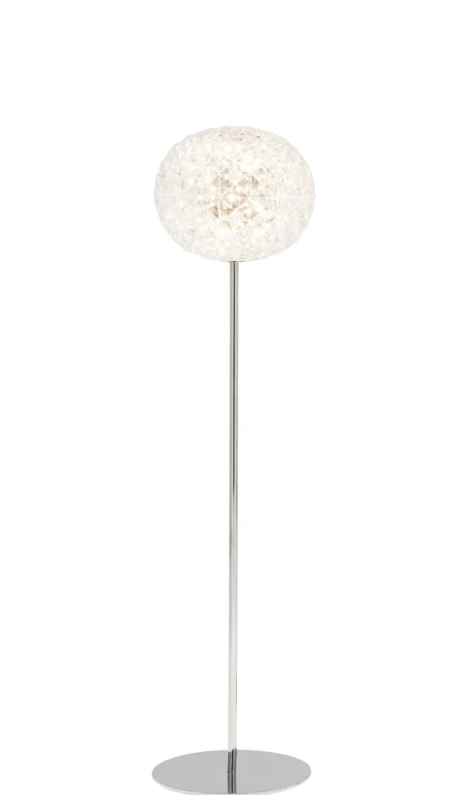 Kartell Stehleuchte Planet Plastikmaterial Transparent Metall / Led - H 130 Cm - Kristall - Silber Store