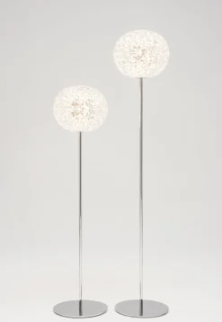 Kartell Stehleuchte Planet Plastikmaterial Transparent Metall / Led - H 130 Cm - Kristall - Silber Store