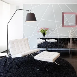 Artemide Stehleuchte Tolomeo Mega Metall Textil H 148 Bis 327 Cm - Schwarz Fashion