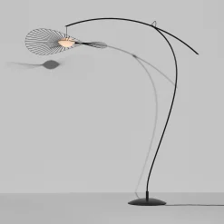 Petite Friture Stehleuchte Vertigo Nova Led Plastikmaterial Schwarz / O 110 Cm - H 165 Oder 200 Cm - Opalinweis - Schwarz Flash Sale