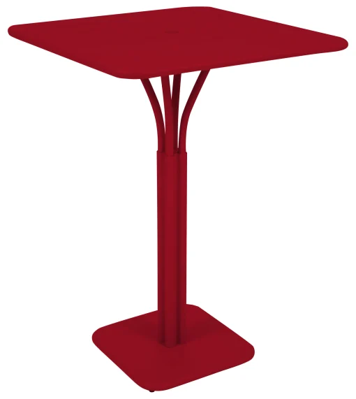 Fermob Stehtisch Luxembourg Metall Rot 80 X 80 X H 105 Cm - Mohnblume Fashion
