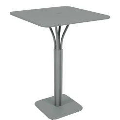 Fermob Stehtisch Luxembourg Metall Grau / 80 X 80 X H 105 Cm - Gris Lapilli New