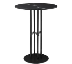 Gubi Stehtisch Ts Column Metall Stein / Gamfratesi - O 80 Cm X H 105 Cm - Schwarz Best
