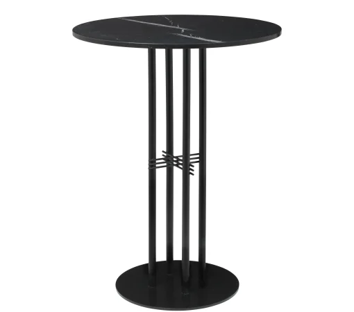 Gubi Stehtisch Ts Column Metall Stein / Gamfratesi - O 80 Cm X H 105 Cm - Schwarz Best