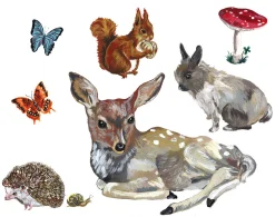 Domestic Sticker Les Animaux 1 Papierfaser Set Mit 8 Stickern - Bunt Best Sale