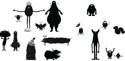 Domestic Sticker Potato Queen 2 Plastikmaterial Papierfaser- Schwarz Fashion