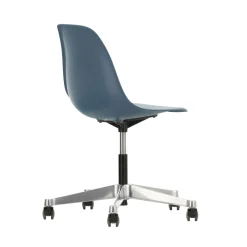 Vitra Stuhl Mit Rollen Pscc - Eames Plastic Side Chair Plastikmaterial Blau / (1950) - Meeresblau Outlet