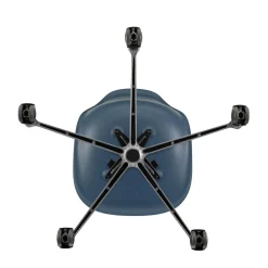 Vitra Stuhl Mit Rollen Pscc - Eames Plastic Side Chair Plastikmaterial Blau / (1950) - Meeresblau Outlet