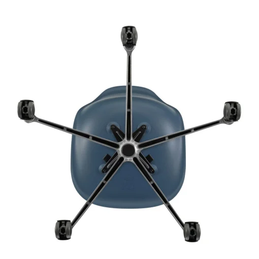 Vitra Stuhl Mit Rollen Pscc - Eames Plastic Side Chair Plastikmaterial Blau / (1950) - Meeresblau Outlet