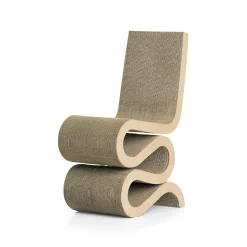Vitra Stuhl Wiggle Side Chair Papierfaser Braun / By Frank Gehry, 1972 - Pappe - Natur Online