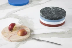 valerie objects Tablett Five Circles Plastikmaterial Stein / Mehrere Funktionen In Einem - O 21 Cm / Marmor & Polyethylen - Bunt Sale