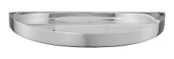 AYTM Tablett Unity Grau Metall / Halbkreis - L 21,5 Cm - Silber New