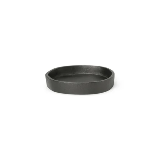 Ferm Living Tablett Yama Metall/ O 8,3 Cm -  Recyceltes Aluminium - Schwarz New