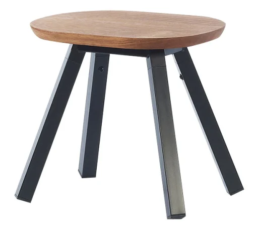 RS BARCELONA Tabouret Y&M / Bois & Metal - L  50 Cm - Holz Natur - Schwarz Online