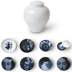 Ibride Tafelservice Yuan Osorio Plastikmaterial Bunt / Set Aus 8 Stapelbaren Teilen - Blau - Weis Online