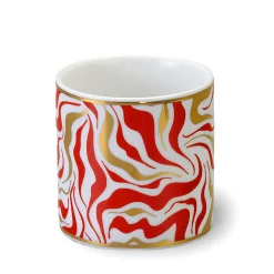 Bitossi Home Tasse Tempesta Keramik Weis Rot Gold / O 8 X H 8 Cm - Gold - Rot - Weis Best
